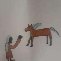 Native with a horse